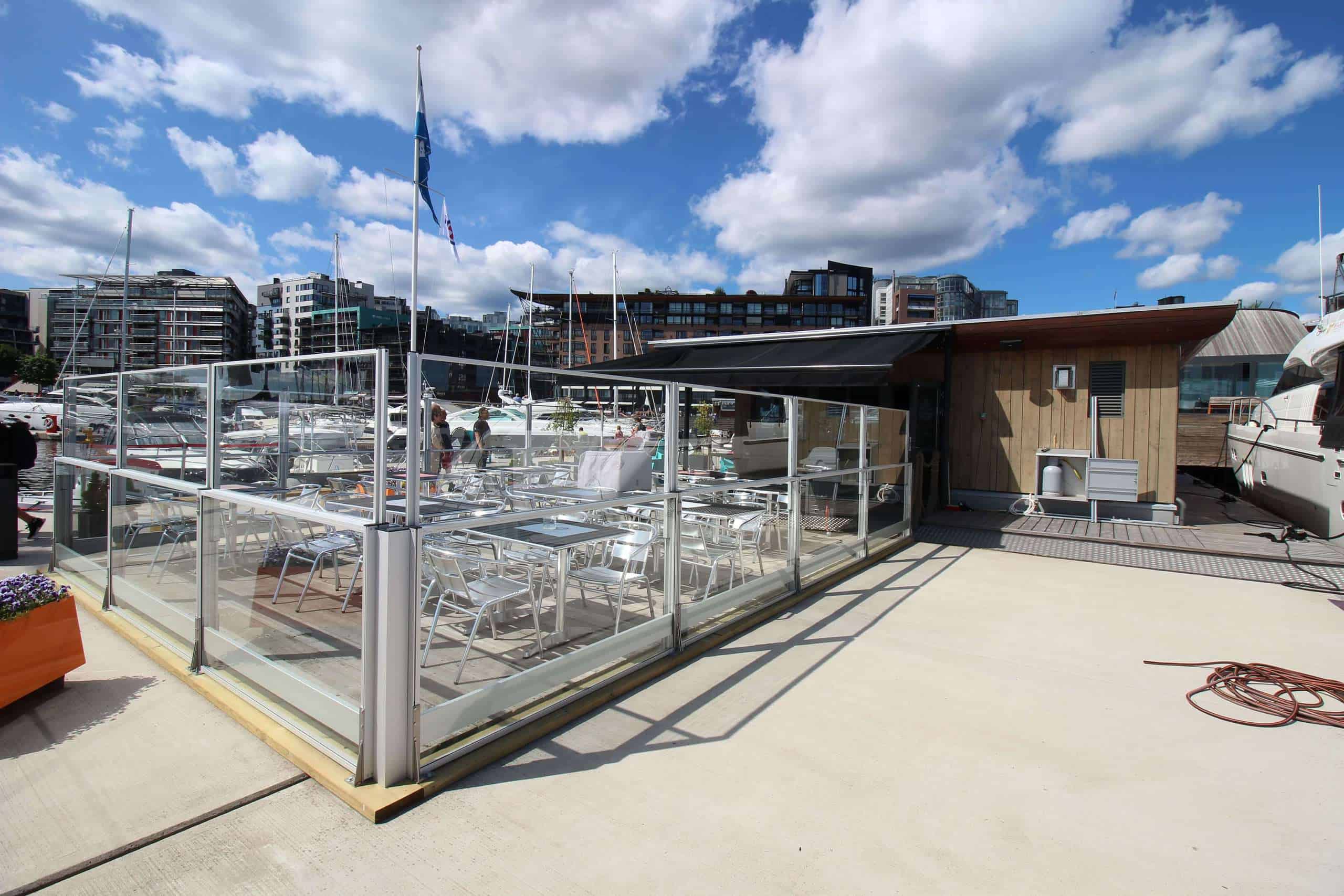 glassrekkverk hev og senk