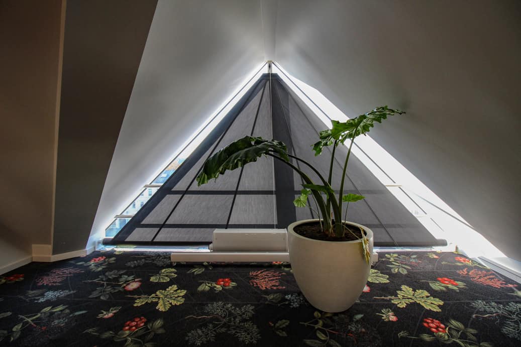 skråvindu solskjerming