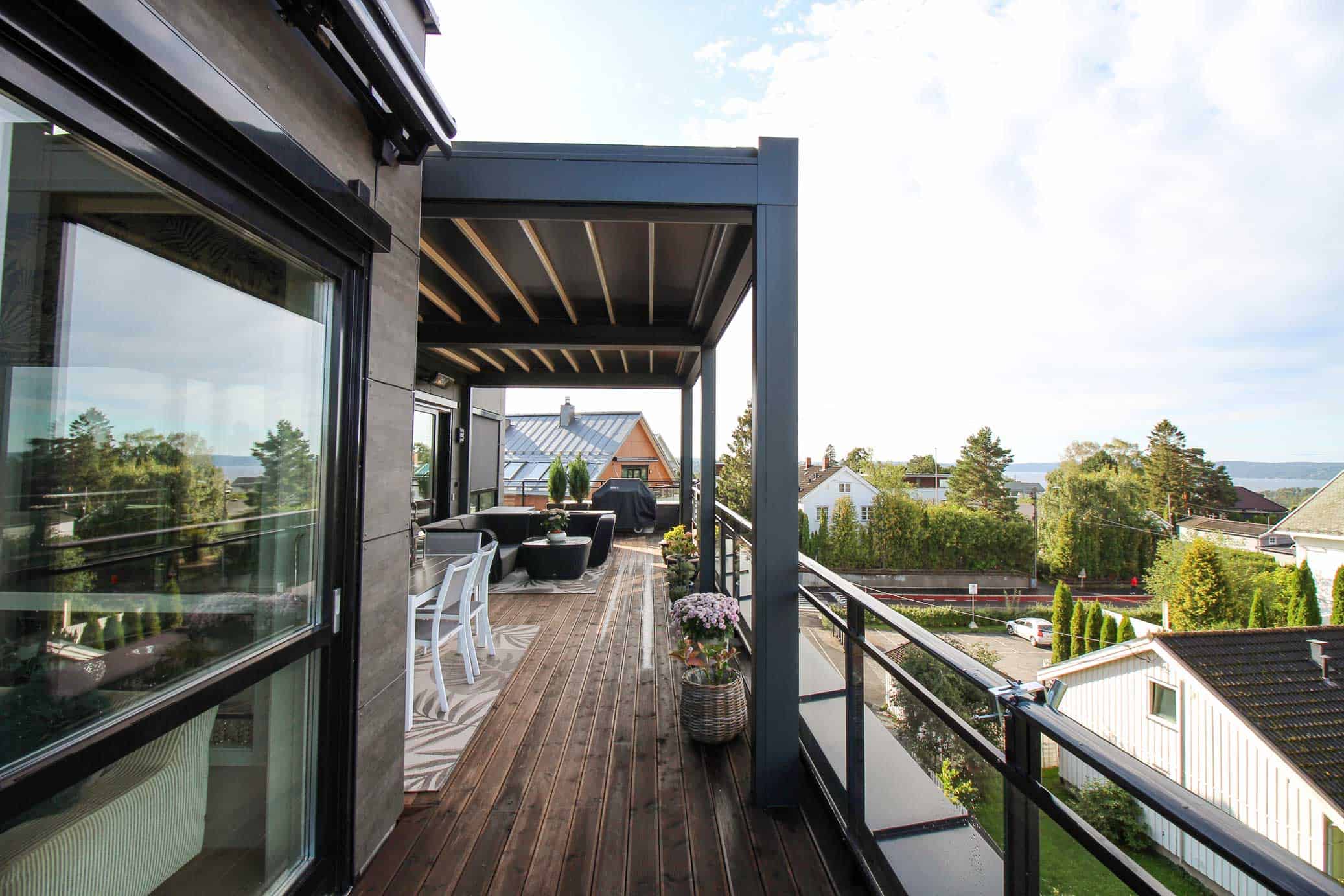 solskjerming takterrasse