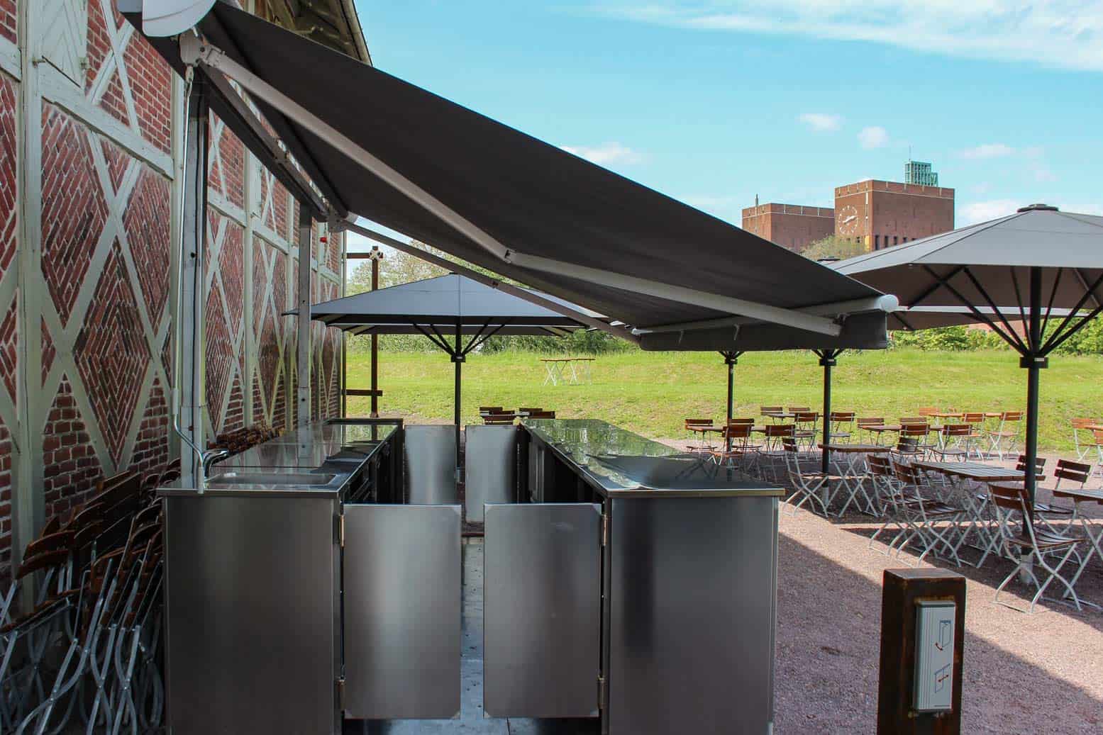 markise utekjøkken uteservering