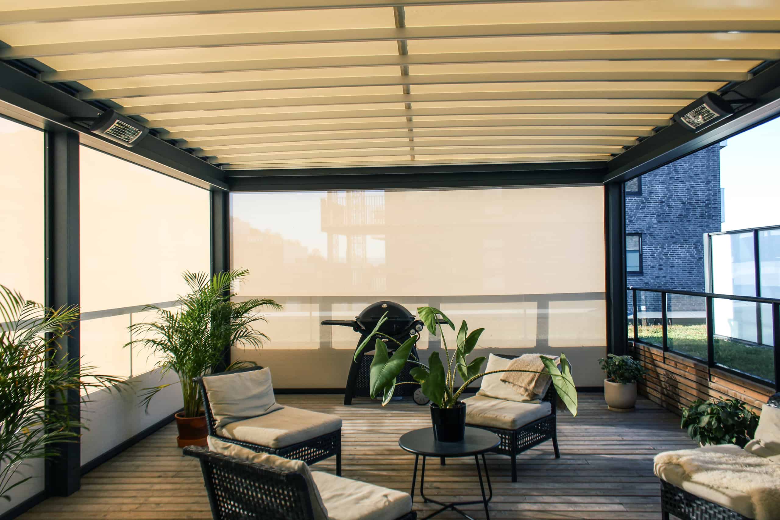 Takterrasse i levegger og pergola