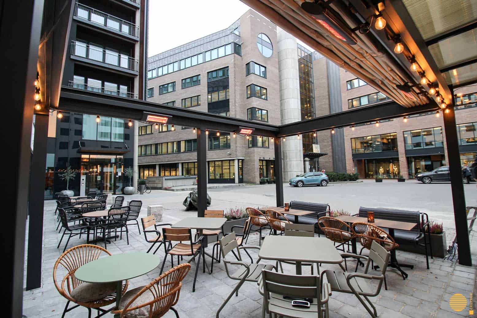 hotell og kafe uteservering