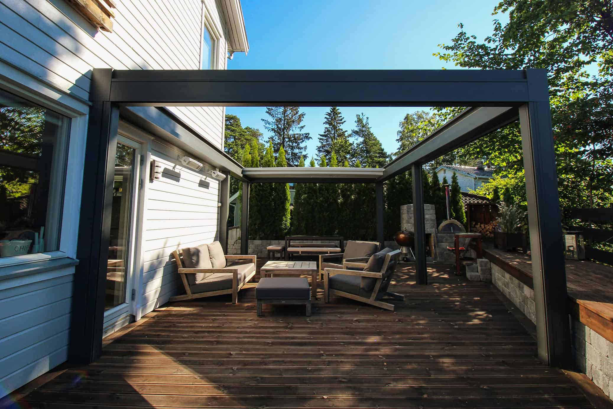 pergola uterom terrasse