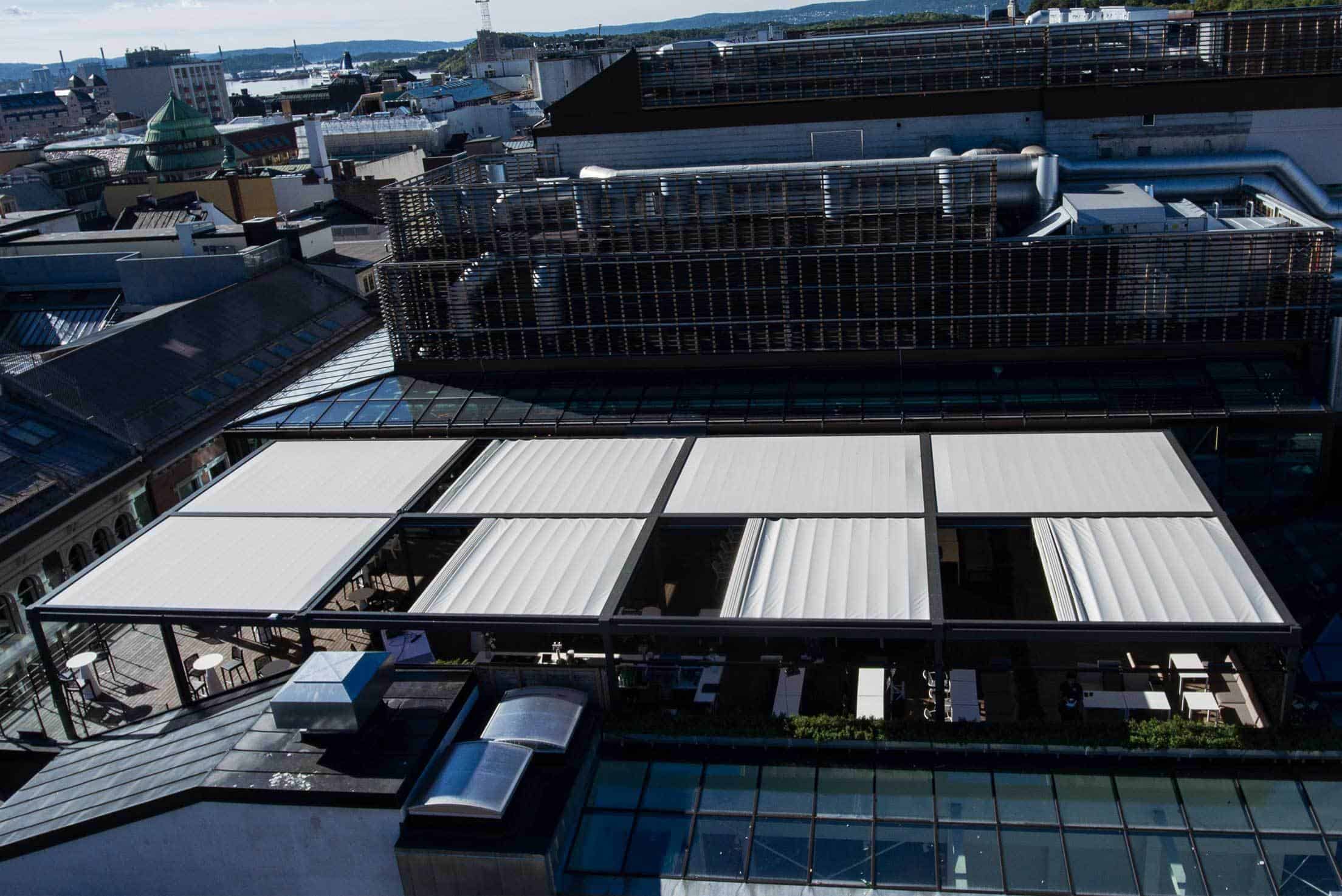 Pergola utvendig solskjerming ovenfra